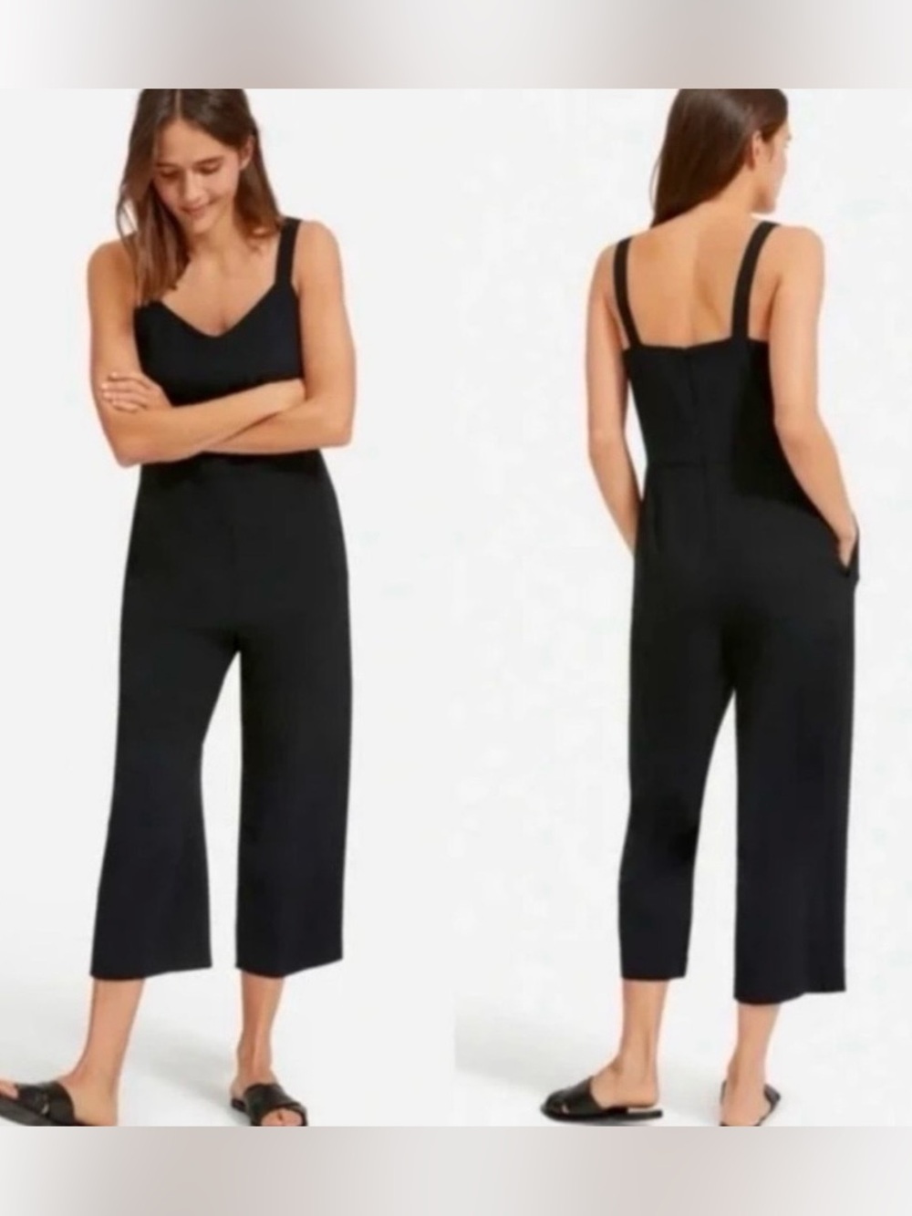 Ever lane The Japanese GoWeave Slip Jumpsuit Black Size 2